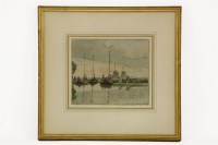 Lot 1535 - James McBey (British 1883-1959)
Barges on a canal with windmills
Watercolour on paper signed and dated 1914 lower right
19 x 23