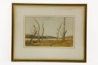 Lot 1545 - Martin Hardie (British 1875- 1952)
Trees in a landscape
Watercolour on paper 
Signed and dated 24- 2 -18 lower right
19 x 31 cm