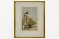 Lot 1550 - Martin Hardie (British 1875- 1952)
Street scene with sculpture
Watercolour on paper
Signed and dated 1925 lower right
38 x 26 cm
