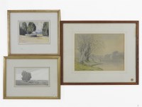 Lot 1587 - Martin Hardie (British 1875- 1952)
Three watercolour on paper studies
'HOT SPRING AT BATTAGLIA