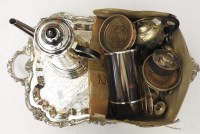 Lot 1407 - A collection of silver plated items