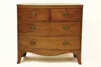Lot 1752 - A George III inlaid mahogany bowfront chest with two short above two long drawers