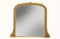Lot 1758 - A French gilt wood overmantel mirror