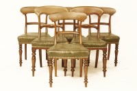 Lot 1819 - A Harlequin set of six 19th century mahogany dining chairs