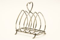 Lot 166A - A silver four division toast rack