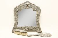 Lot 171 - An early 20th century silver easle mirror