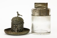 Lot 152 - A Victorian heavy glass jar and cover