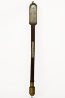 Lot 715 - A 19th century mahogany stick barometer