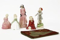 Lot 212 - Five china figures: 'Thursday's Child Has Far to Go'