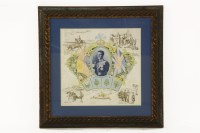 Lot 543 - A framed and glazed handkerchief depicting the Coronation of King Edward VIII