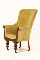 Lot 679 - A William IV mahogany armchair