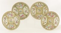 Lot 203 - Four Chinese Canton enamelled plates