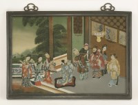 Lot 502 - A Chinese reverse glass painting
