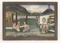 Lot 506 - A Chinese reverse glass painting