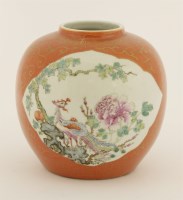 Lot 330 - A Chinese famille rose ginger jar