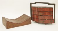 Lot 334 - A Chinese lacquered food container and cover