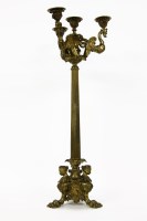 Lot 415A - An early 19th Century ormalu four light candelabra