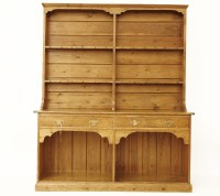 Lot 646 - A 19th century pine kitchen dresser