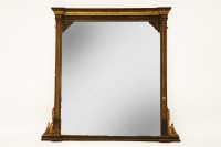 Lot 676 - A Victorian ebonised and parcel gilt overmantel mirror of large size