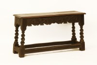 Lot 705 - An 17thC style oak form