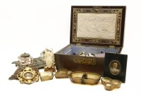 Lot 269 - A Regency brass inlaid work box