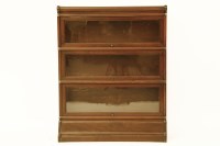 Lot 657 - A Globe Wernicke style mahogany three section bookcase