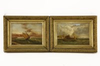 Lot 552 - A pair of oils on board of sailing ships afloat