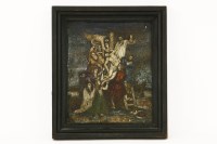 Lot 488 - An oil on tin of Christ being taken down from the cross