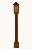 Lot 636A - A George III inlaid mahogany stick barometer