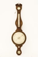 Lot 591 - A 19th Century inlaid mahogany wheel barometer