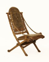 Lot 701 - A 19th spanish walnut folding chair