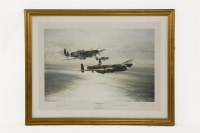 Lot 526 - A Robert Taylor limited edition print depicting the spitfire