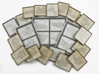 Lot 469 - A large collection of framed and glazed John Cary maps (qty)