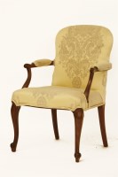 Lot 629 - A mid 19th century mahogany armchair