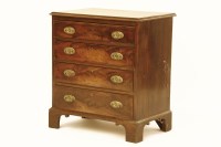 Lot 619 - A small mahogany chest of four drawers