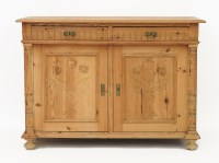 Lot 707 - A Continental pine cupboard