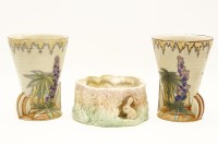 Lot 209 - A pair of Crown Devon Fieldings Art Deco vases