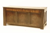 Lot 641 - A 17th century oak coffer