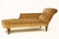 Lot 620 - A Victorian mahogany chaise lounge