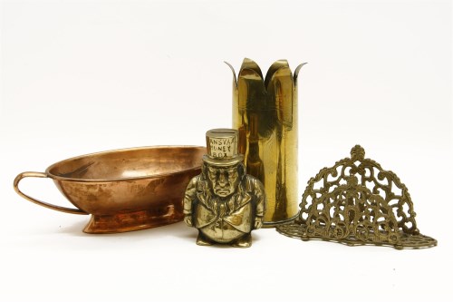 Lot 247 - A collection of brass metal ware