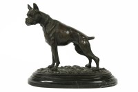 Lot 237 - A bronze model of a boxer dog