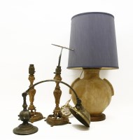 Lot 400 - Four table lamps