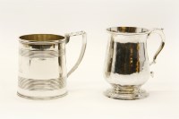 Lot 164 - Two silver mugs