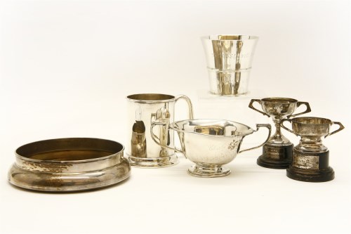 Lot 159 - Silver items including a mug
