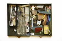 Lot 296 - A collection of drawers with tools and accessories