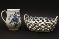 Lot 263A - An 18th century Worcester reticulated basket