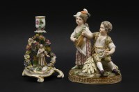 Lot 184 - A 19th century Meissen figure group
