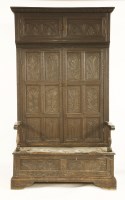 Lot 644A - An oak bacon settle