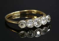 Lot 208 - A graduated five stone diamond ring