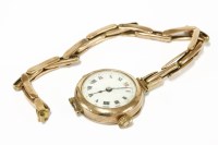 Lot 249 - A 9ct gold ladies mechanical watch
